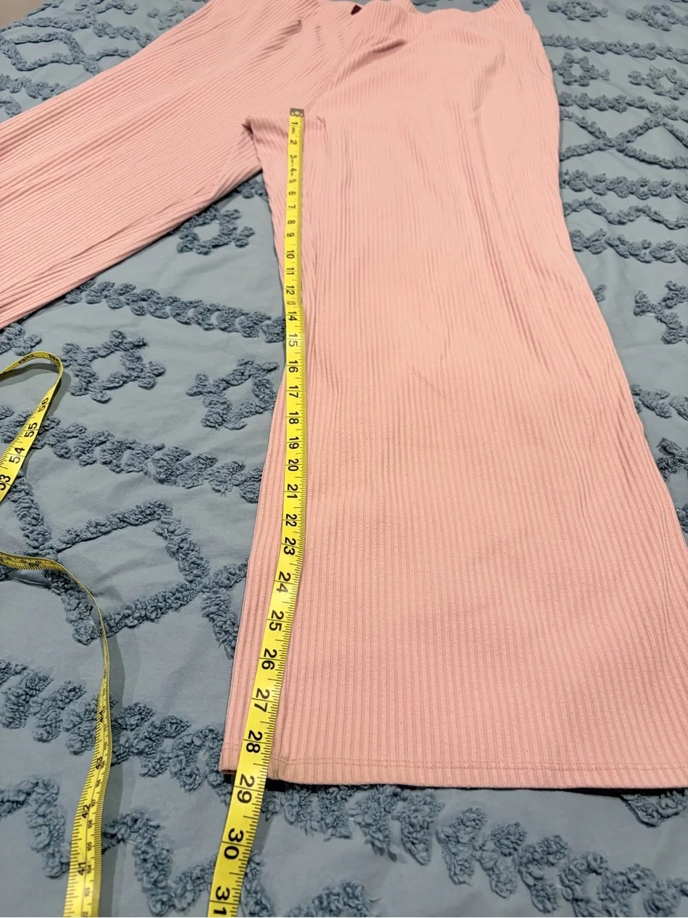 Adore Me Light Pink Ribbed Lounge Pants